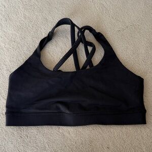 Lululemon Women's Black energy Sports Bra sz 6